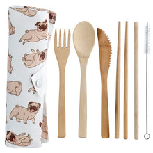 Charger l'image dans la galerie, Set de couverts en bambou - Chien Carlin
