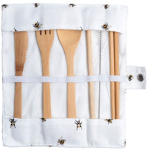 Load image into Gallery viewer, Set de couverts en bambou - Abeille
