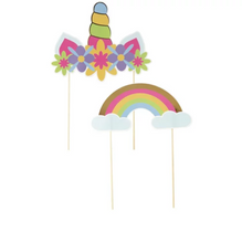 Load image into Gallery viewer, Cake Topper - Thème Licorne