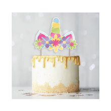 Load image into Gallery viewer, Cake Topper - Thème Licorne