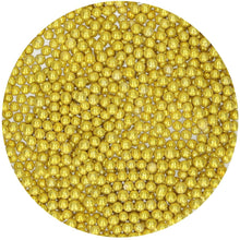 Load image into Gallery viewer, FunCakes Sugar Pearls -Metallic Gold- 80g