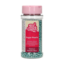 Load image into Gallery viewer, FunCakes Sugar Pearls -Metallic Blue- 80g