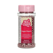 Load image into Gallery viewer, FunCakes Sugar Pearls -Metallic Pink- 80g