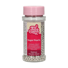 Load image into Gallery viewer, FunCakes Sugar Beads 2mm -Metallic Silver- 80g
