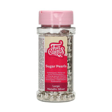 Load image into Gallery viewer, FunCakes Sugar Beads 8mm -Metallic Silver- 80g