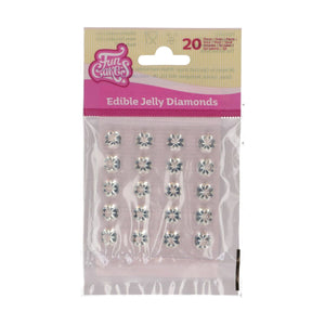 FunCakes Comestible Jelly Diamonds - Clear - pk/20
