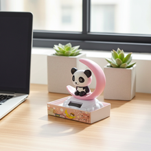 Charger l'image dans la galerie, Figurine Solaire Panda sur son Croissant de Lune