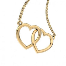 Charger l'image dans la galerie, Collier plaqué or 18 carats CHOCLI "couple hearts" - cœurs connectés