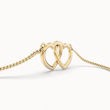 Charger l'image dans la galerie, Collier plaqué or 18 carats CHOCLI "couple hearts" - cœurs connectés