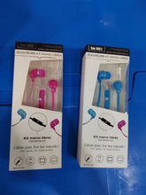 Load image into Gallery viewer, Boîtes des écouteurs kit mains-libres be MIX dans leurs déclinaisons rose et bleu