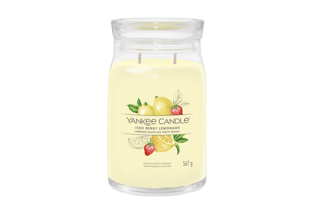 Bougie grande jarre Iced Berry Lemonade - Limonade Glacée aux Fruits Rouges (YANKEE CANDLE) 567G