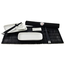 Charger l'image dans la galerie, Coffret service à sushi noir pour 2 personnes