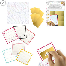 Charger l'image dans la galerie, Cartes invitations personnalisables x6 à gratter
