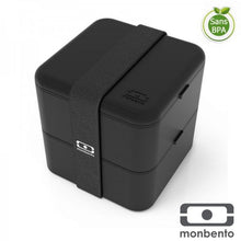 Charger l'image dans la galerie, Boîte repas bento MB Square - Noir 1.7L (MONBENTO)
