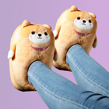 Load image into Gallery viewer, Shiba Inu Dog Slippers (One Size)
