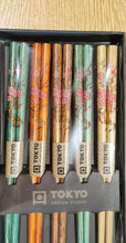 Load image into Gallery viewer, Box of 5 Pairs of Sakura Chopsticks - Tokyo Design Studio

