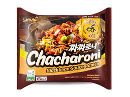 CHACHARONI NOODLES - Blackbean Sauce/Dark Soy Sauce (SAMYANG) 140G