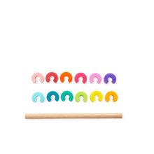 Load image into Gallery viewer, Lot de 12 marque-verres arc-en-ciel en silicone réutilisable
