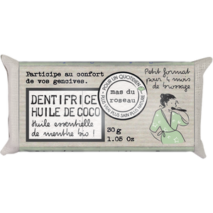 Dentifrice solide "confort" – huile de coco 30G (MAS DU ROSEAU)