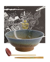 Charger l&#39;image dans la galerie, Coffret cadeau : bol à ramen + cuillère à soupe - Sunachi Ainagashi
