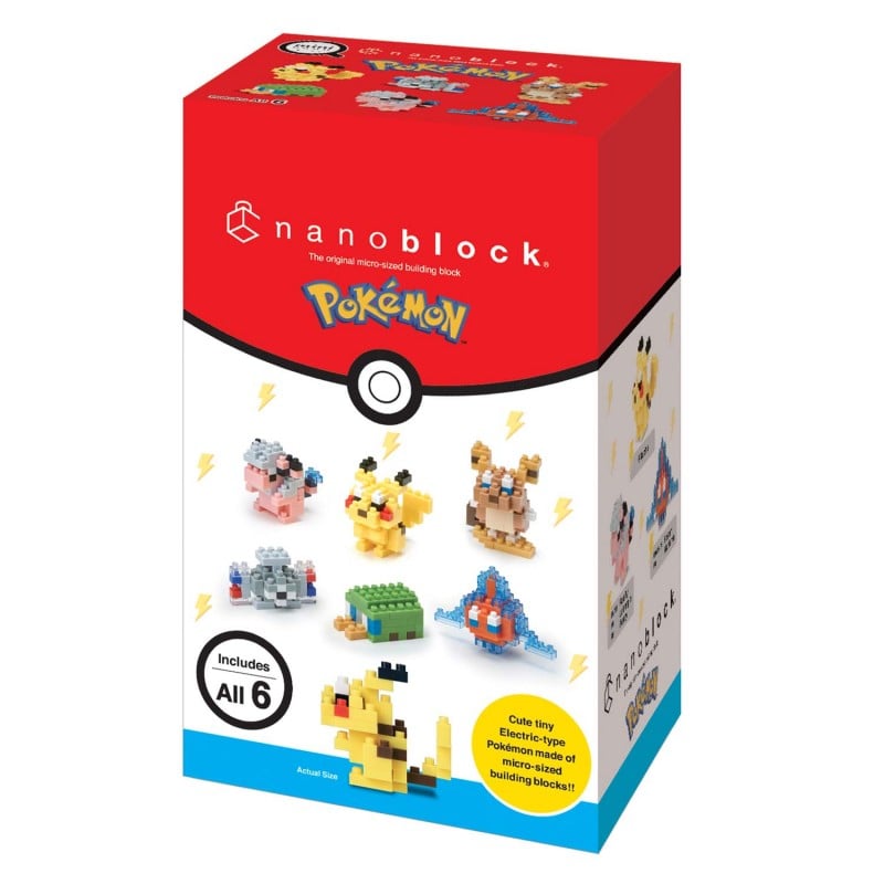 Nanoblock Pokémon - Pack complet de 6 (Type Électrique)