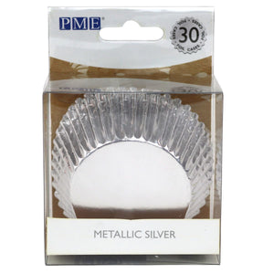 PME Metallic Silver Cupcake Cases pk/30