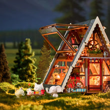 Load image into Gallery viewer, Rolife A-Frame Cabin - Chalet miniature assemblé, vue d'ensemble
