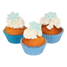 Load image into Gallery viewer, FunCakes Sugarpaste Decorations Snowflakes Blue Set/6
