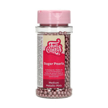 Load image into Gallery viewer, FunCakes Sugar Pearls -Metallic Pink- 80g
