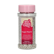 Load image into Gallery viewer, FunCakes Sugar Beads 2mm -Metallic Silver- 80g
