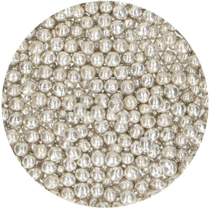FunCakes Sugar Pearls -Metallic Silver- 80g