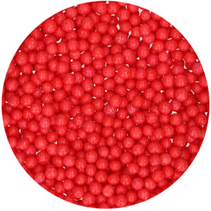 FunCakes Sugar Beads 4mm - Shiny Red - 80g