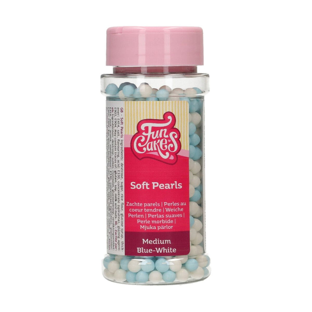 FunCakes Fluffy Pearls -Blue/White- 500g