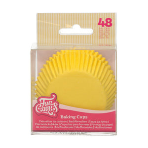 FunCakes Caissettes à Cupcakes - Jaune - pcs/48