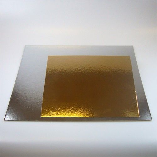FunCakes Cake Trays - Silver/Gold - Square - 30cm pk/3