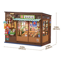 Load image into Gallery viewer, Rolife Nostalgic Corner Shop - Détail des vitrines et du comptoir
