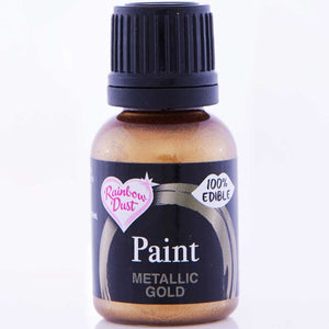 Rainbow Dust Metallic Food Paint - Gold - 24ml