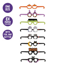 Load image into Gallery viewer, Set de 8 paires de lunettes en papier - Halloween ( LEGAMI )
