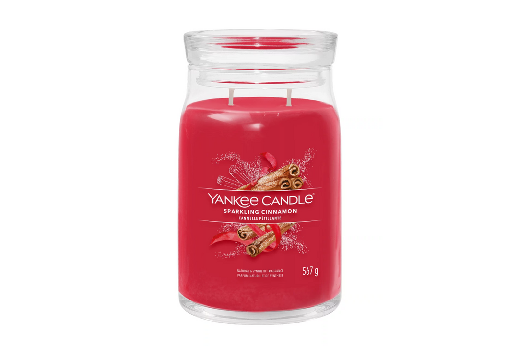Bougie grande jarre Sparkling Cinnamon - Cannelle pétillante (YANKEE CANDLE) 567G