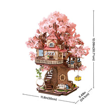 Load image into Gallery viewer, Rolife Sakura Tree House - Détail des branches et des pétales
