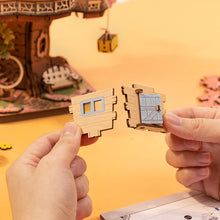 Load image into Gallery viewer, Rolife Sakura Tree House - Dos de l'emballage : 535 pièces, 300 × 241 × 307 mm
