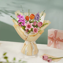 Charger l'image dans la galerie, Rowood Pink Tulip - Bouquet de fleurs en bois emballé
