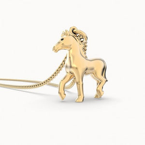 Collier plaqué or 18 carats CHOCLI "horse" - cheval
