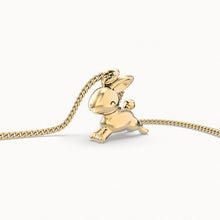 Load image into Gallery viewer, Collier plaqué or 18 carats CHOCLI &quot;Flying bunny&quot; - lapin
