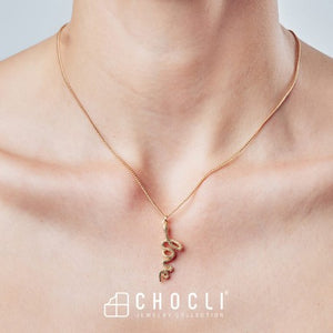 Collier plaqué or 18 carats CHOCLI "love snake" - serpent d'amour
