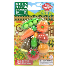 Load image into Gallery viewer, Set de Gommes Puzzle Iwako - Les Petits Légumes du Potager
