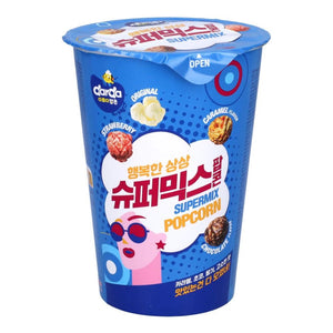 Popcorn coréen supermix - goûts différents : original, fraise, caramel, chocolat 55g (DARDA)