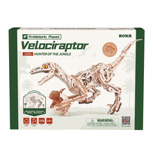 Load image into Gallery viewer, Rolife Vélociraptor - Puzzle 3D Mécanique en Bois

