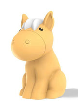 Load image into Gallery viewer, Vue de face de la mini veilleuse LED en forme de cheval, couleur beige clair avec crinière blanche
