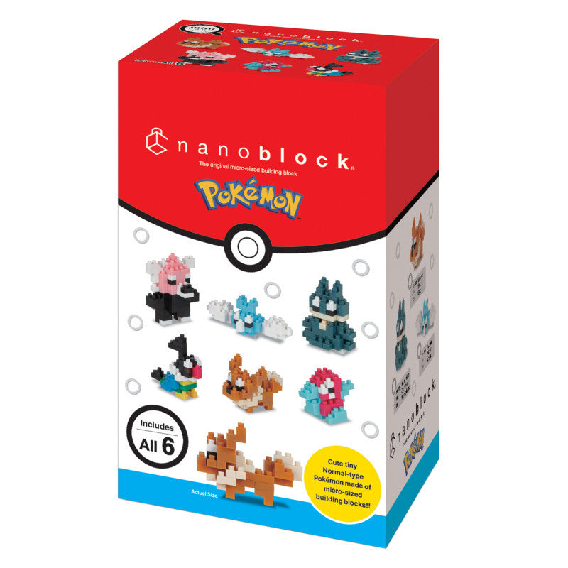 Nanoblock Pokémon - Pack complet de 6 (Type Normal)